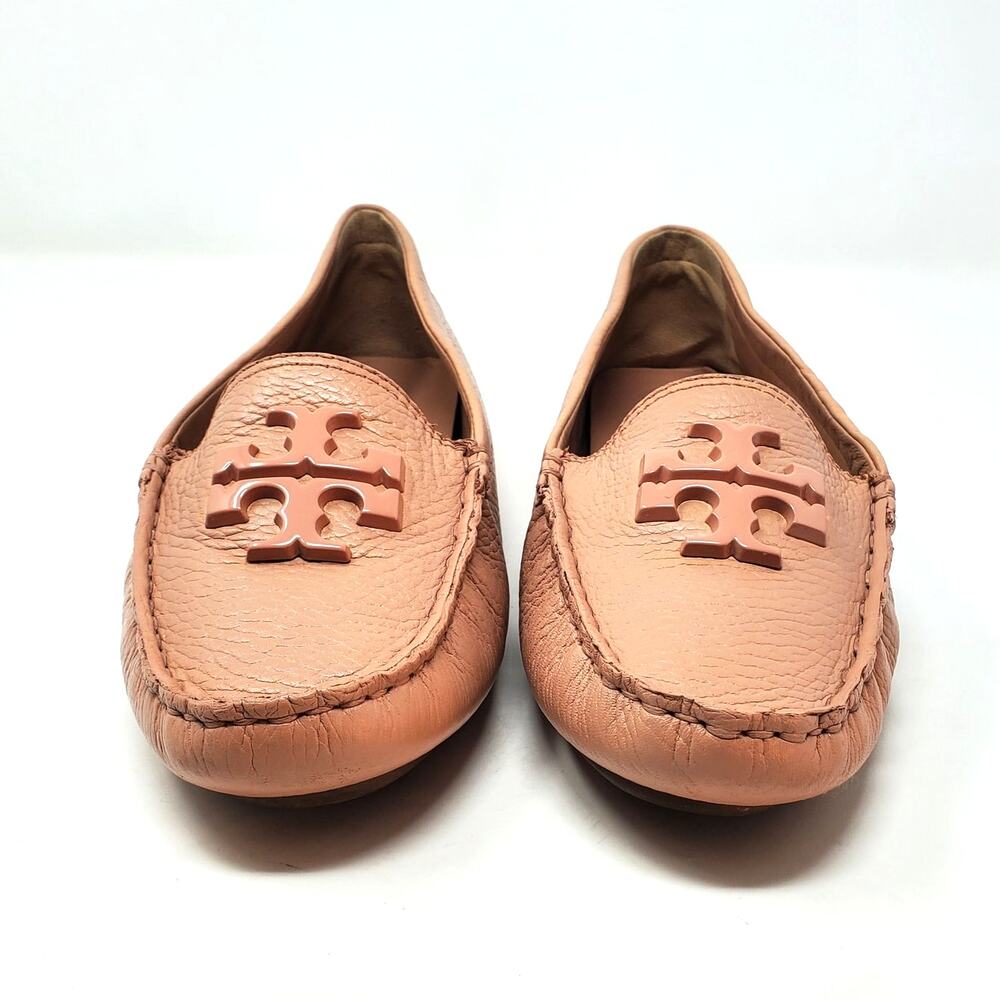 Tory Burch Peach Leather Loafers - Picture 4 of 9